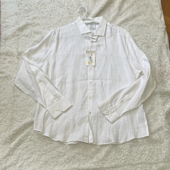 Baird McNutt White Button-Up Shirt 100%Linen - Picture 12 of 13